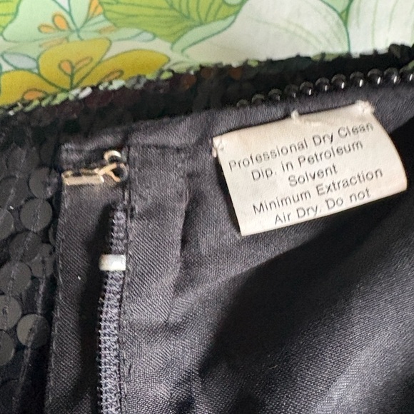 Vtg Stenay Black Multi Color Floral Silk Beaded Sequin Evening Blouse Top Size S - Picture 11 of 12